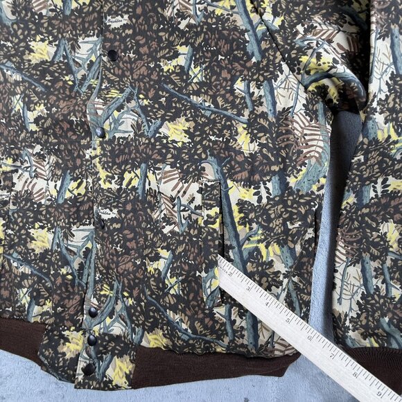 Vintage Bushlan Jacket Mens Extra Large Brown Camo Corduroy Bomber Hunting Snap - Picture 12 of 16